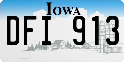 IA license plate DFI913