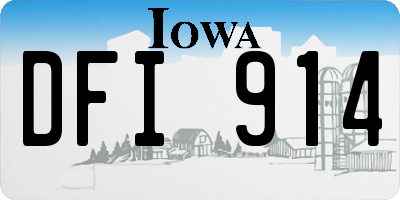 IA license plate DFI914