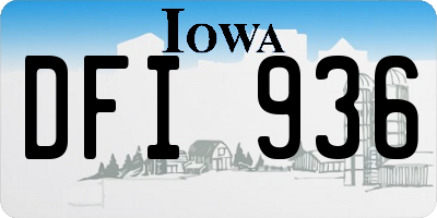 IA license plate DFI936