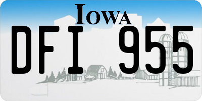 IA license plate DFI955