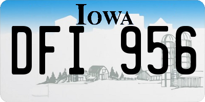 IA license plate DFI956
