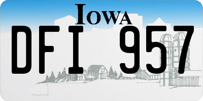 IA license plate DFI957