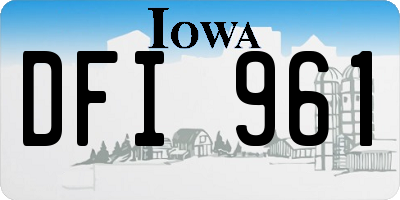 IA license plate DFI961