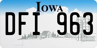 IA license plate DFI963