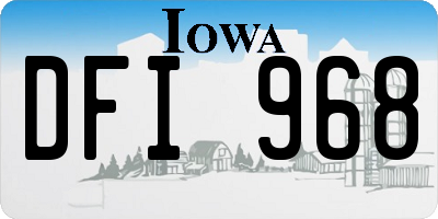 IA license plate DFI968