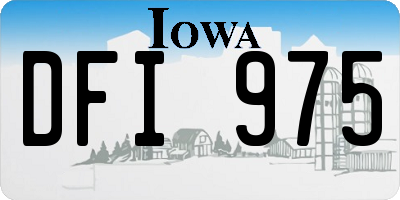 IA license plate DFI975