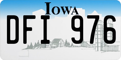 IA license plate DFI976