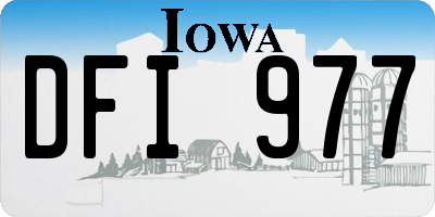 IA license plate DFI977
