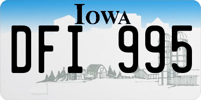 IA license plate DFI995