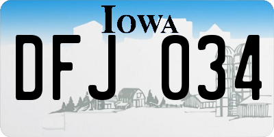 IA license plate DFJ034