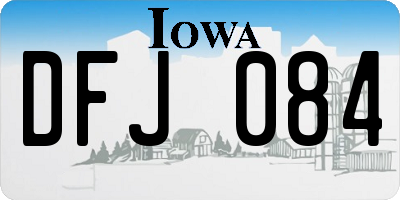 IA license plate DFJ084