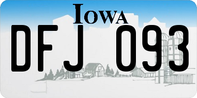 IA license plate DFJ093