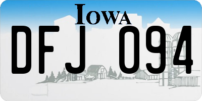 IA license plate DFJ094