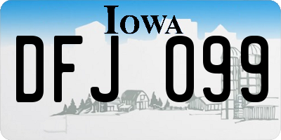 IA license plate DFJ099