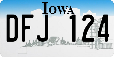 IA license plate DFJ124