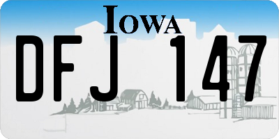 IA license plate DFJ147