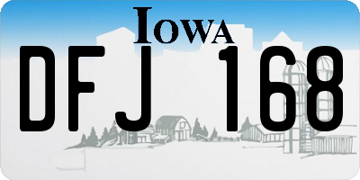IA license plate DFJ168