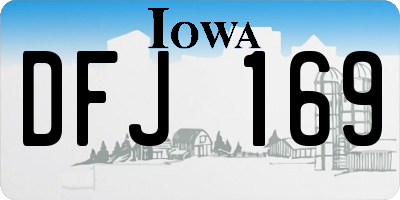 IA license plate DFJ169
