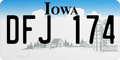 IA license plate DFJ174