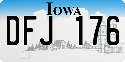 IA license plate DFJ176