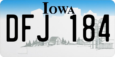 IA license plate DFJ184
