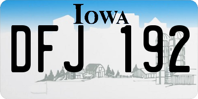 IA license plate DFJ192
