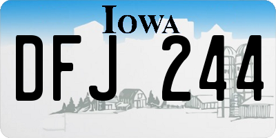 IA license plate DFJ244