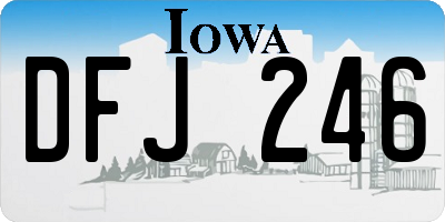 IA license plate DFJ246