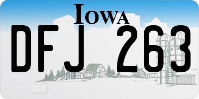 IA license plate DFJ263