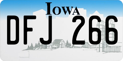 IA license plate DFJ266