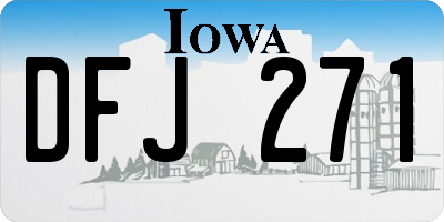 IA license plate DFJ271