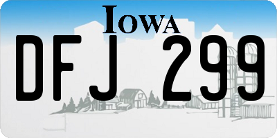 IA license plate DFJ299