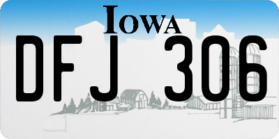 IA license plate DFJ306