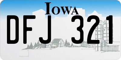 IA license plate DFJ321