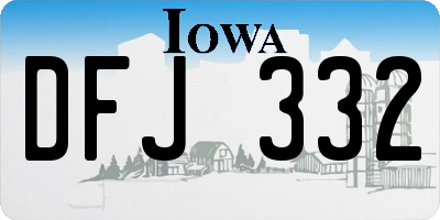 IA license plate DFJ332