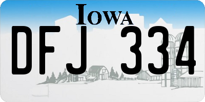 IA license plate DFJ334