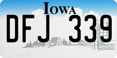 IA license plate DFJ339