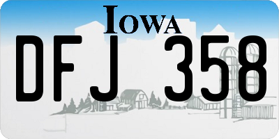 IA license plate DFJ358