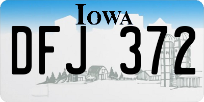 IA license plate DFJ372