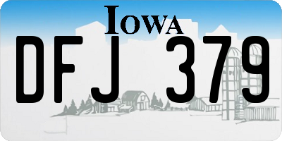 IA license plate DFJ379