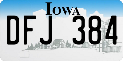 IA license plate DFJ384