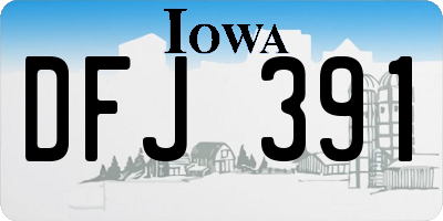 IA license plate DFJ391