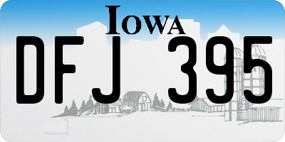 IA license plate DFJ395