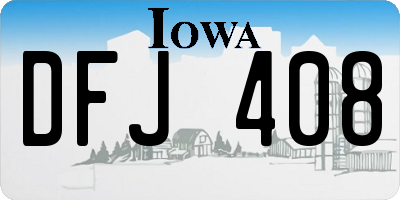 IA license plate DFJ408