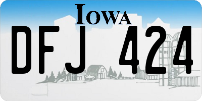 IA license plate DFJ424