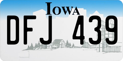 IA license plate DFJ439