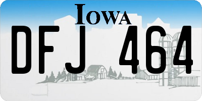 IA license plate DFJ464