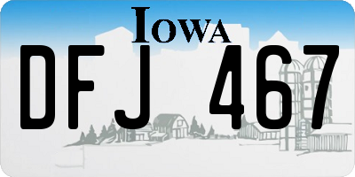 IA license plate DFJ467