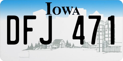 IA license plate DFJ471
