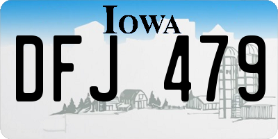 IA license plate DFJ479